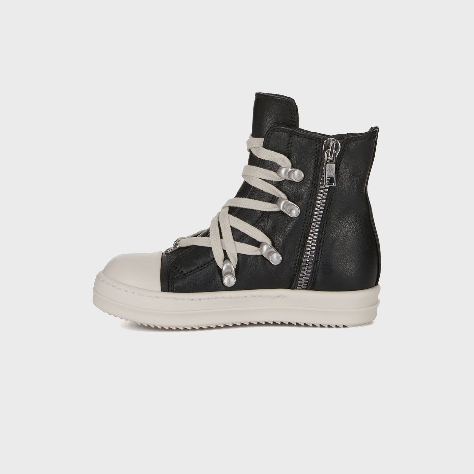 Rick Owens Concordians Hexalace Sneaks -  Black / Black / Milk