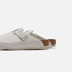 Birkenstock Boston Antique Suede - White