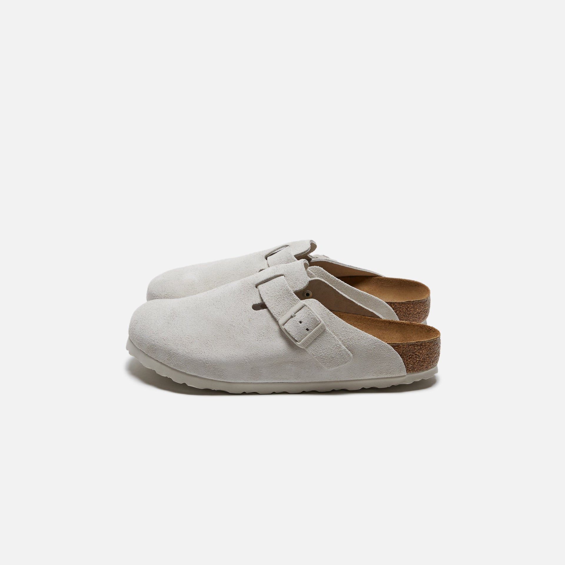 Birkenstock Boston Antique Suede - White