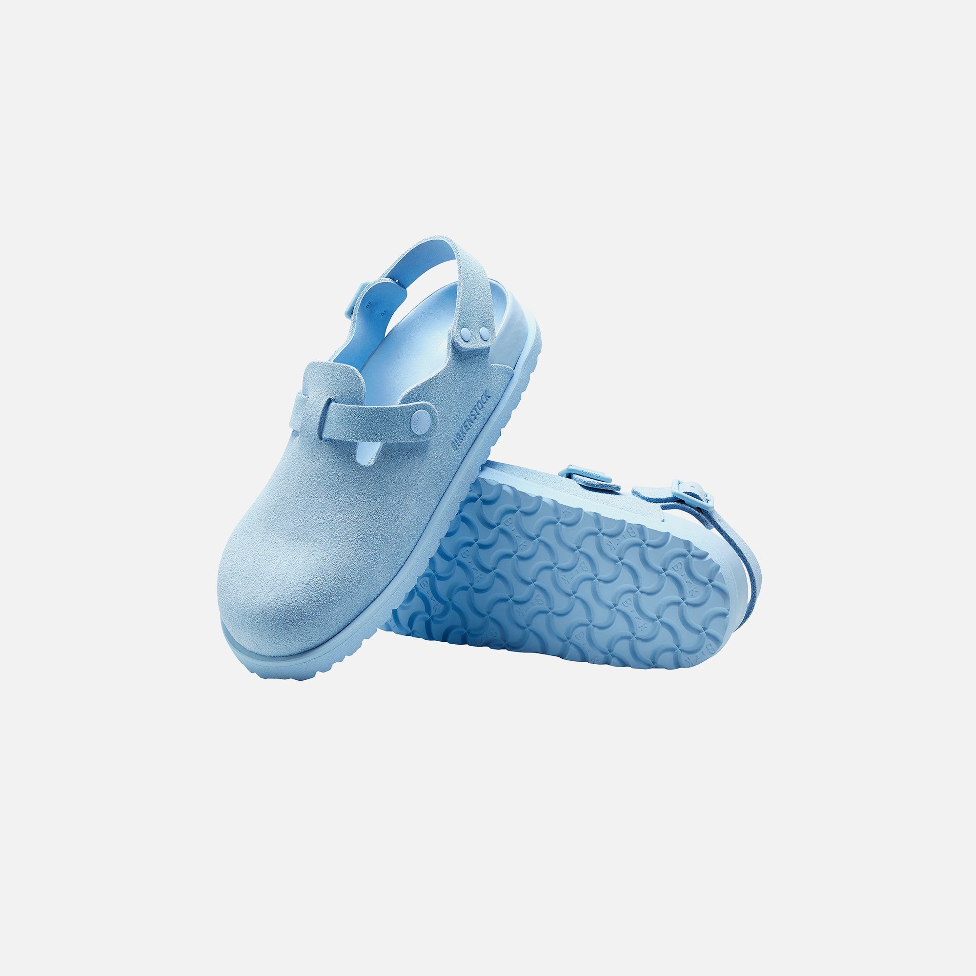 BIRKENSTOCK トキオ 1774 38ナロー ライトブルー Birkenstock 1774 WMNS Tokio Suede Leather - Powder Blue – Kith Europe