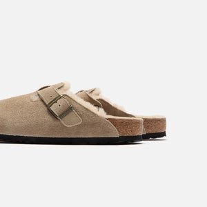 Birkenstock Boston Shearling Suede - Taupe / Sandcastle