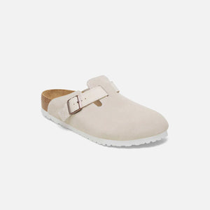 Birkenstock LEVE x Jesse Leyva Boston Suede Canvas - Eggshell