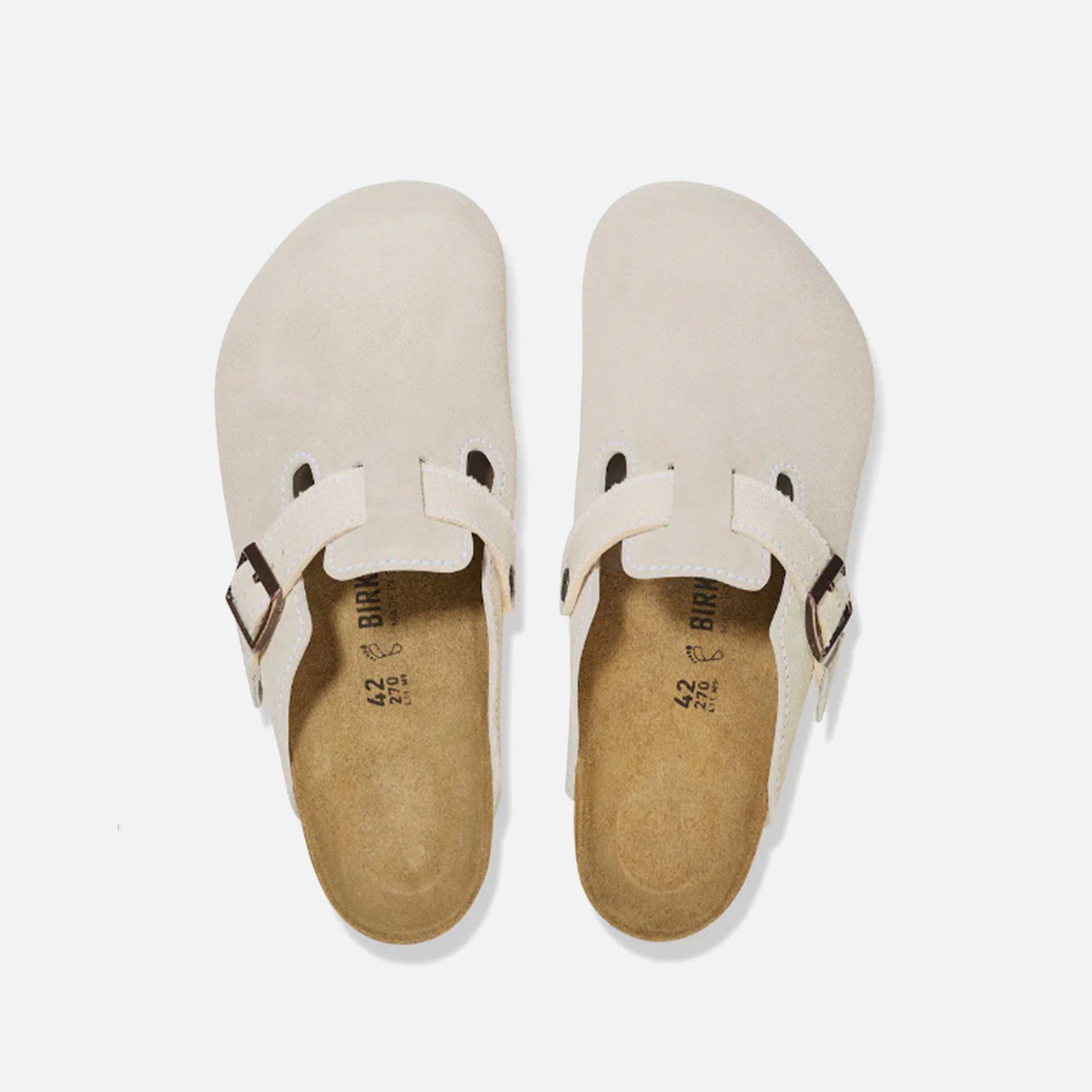 Birkenstock LEVE x Jesse Leyva Boston Suede Canvas - Eggshell