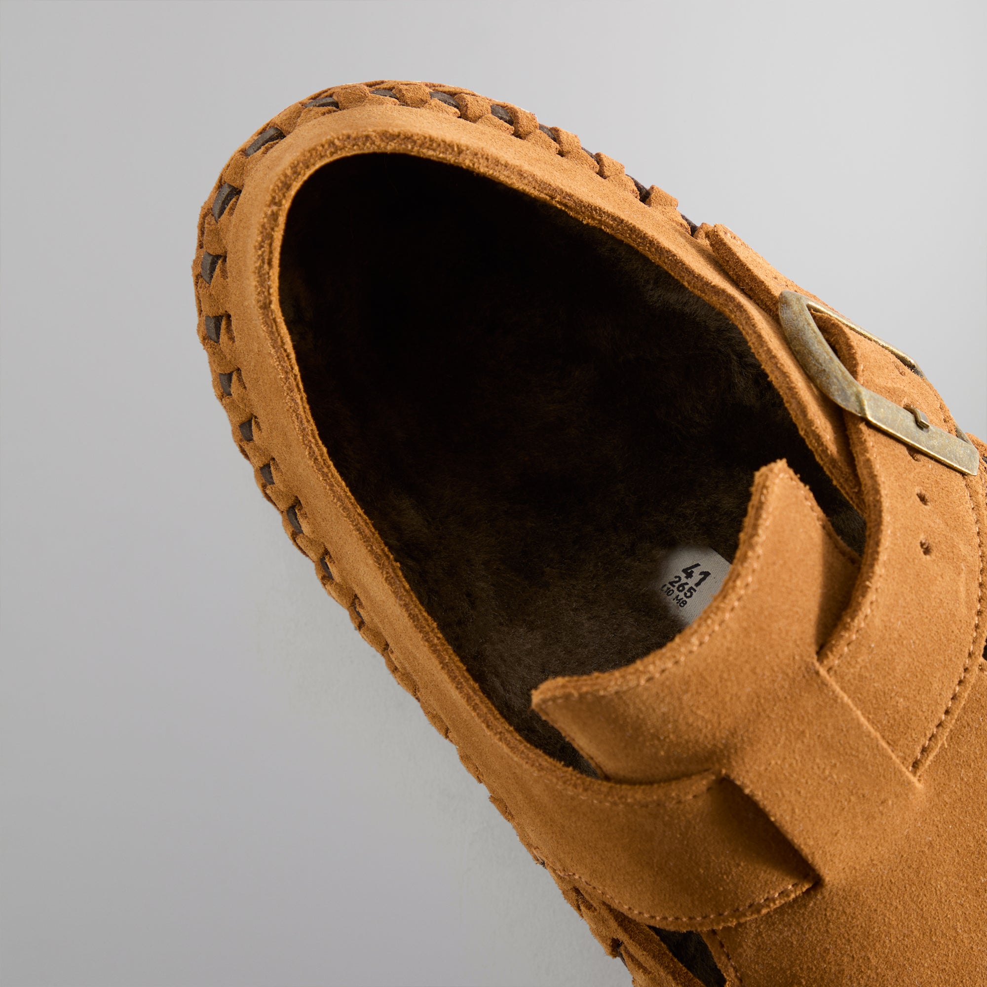 Kith for Birkenstock London Braided Shearling - Mink / Mocca