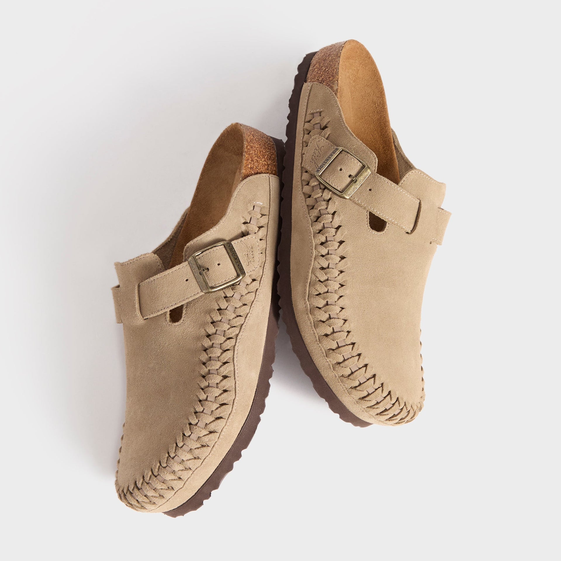 Kith for Birkenstock Suede Boston Braided - Taupe