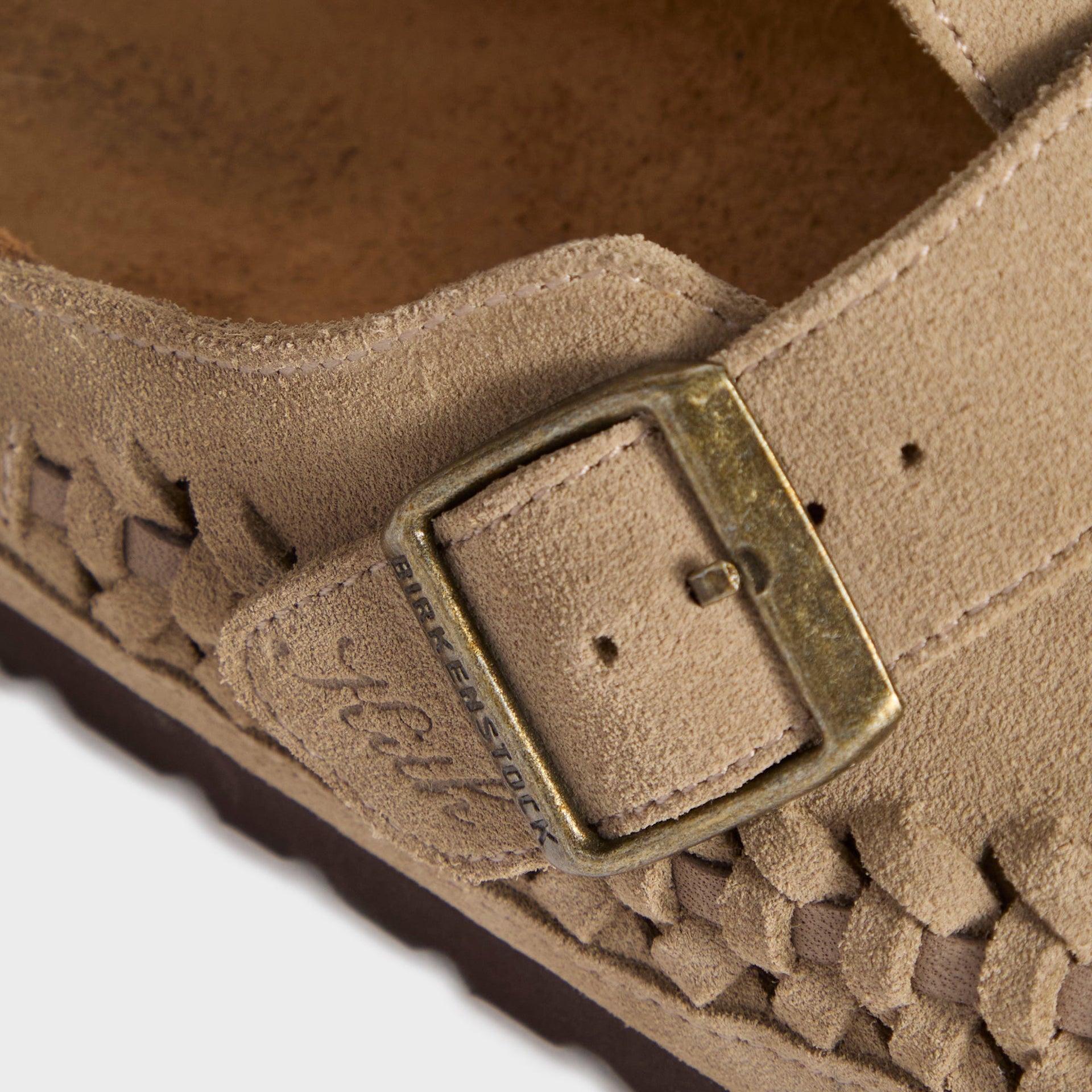 Kith for Birkenstock Suede Boston Braided - Taupe