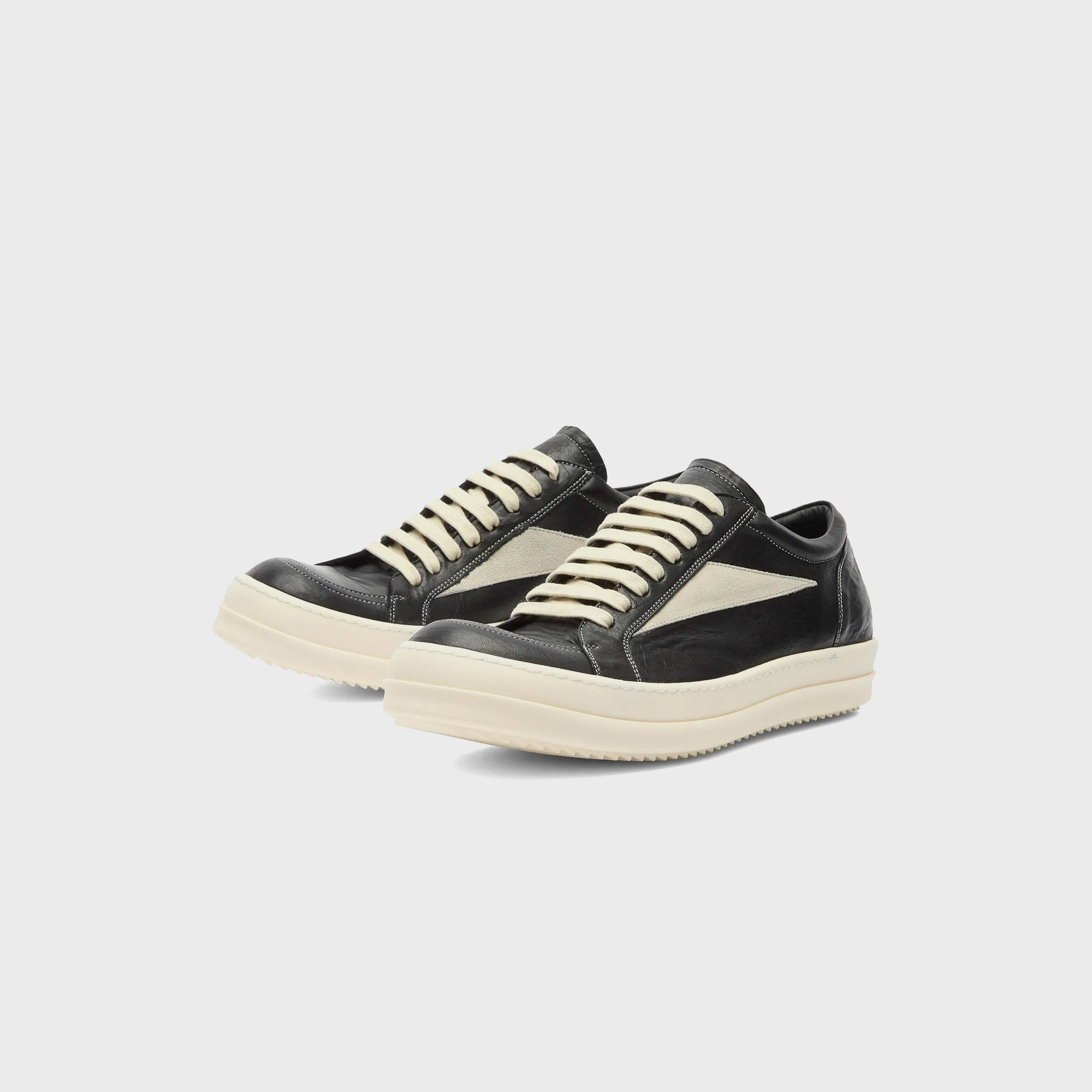 Rick Owens Concordians Vintage Sneaks - Pelle Black / Milk – Kith