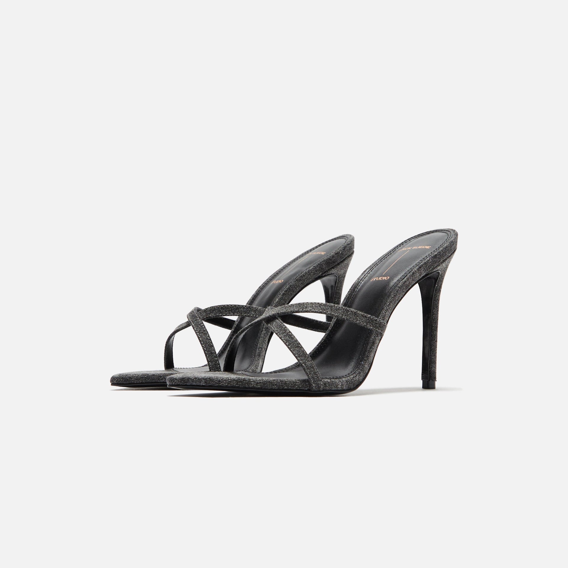 Black Suede Studio Arianna - Denim délavé noir