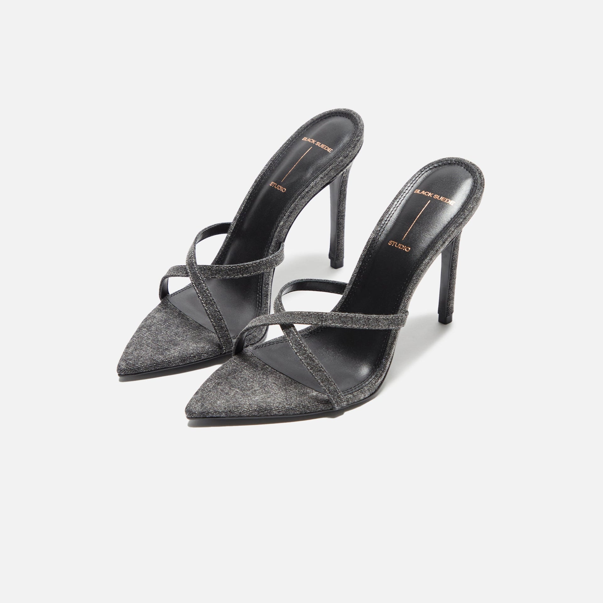 Black Suede Studio Arianna - Denim délavé noir