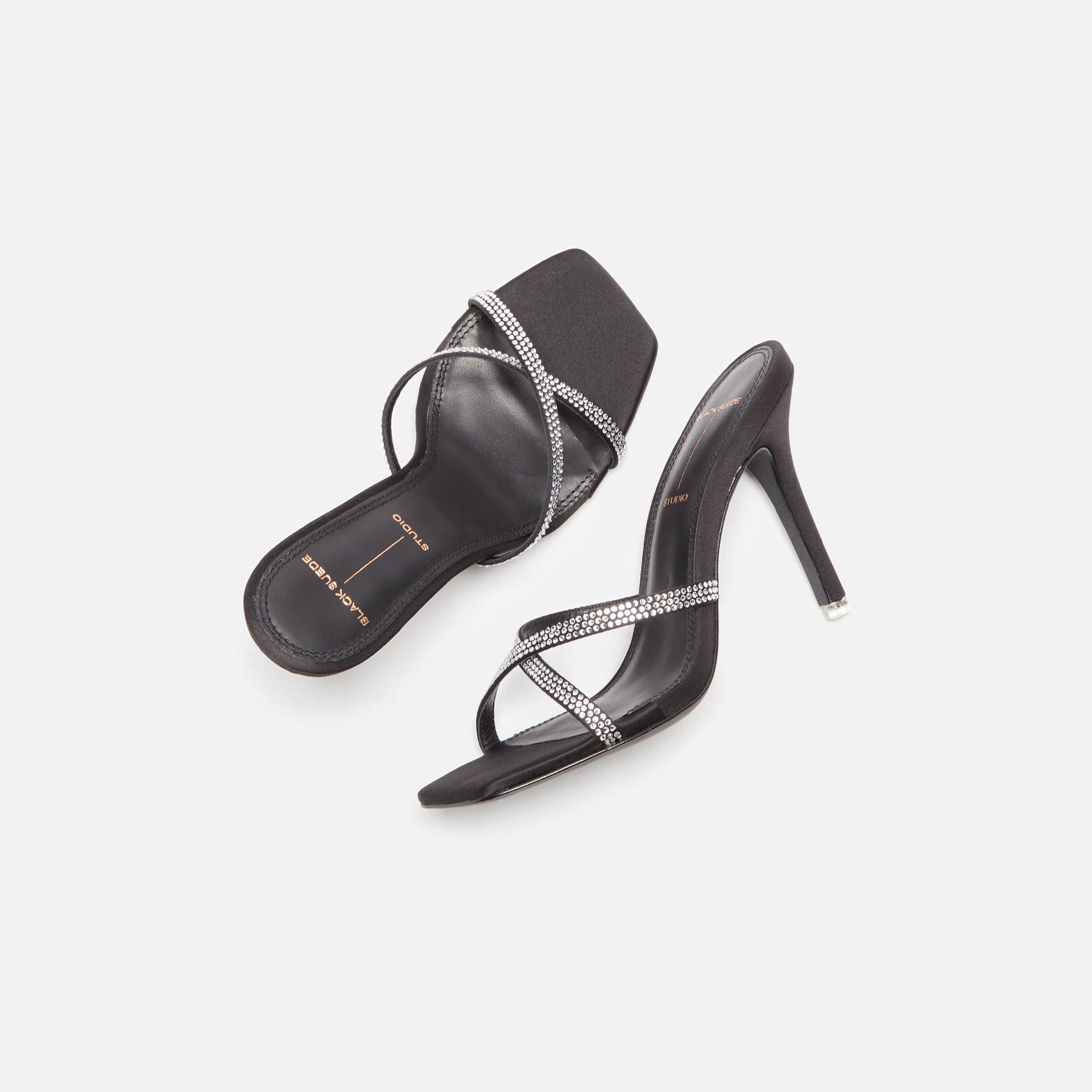 Black Suede Studio Arielle - Black Satin