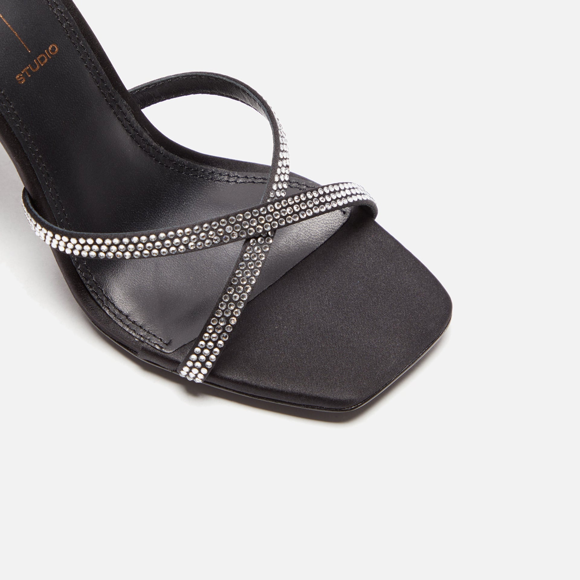 Black Suede Studio Arielle - Black Satin