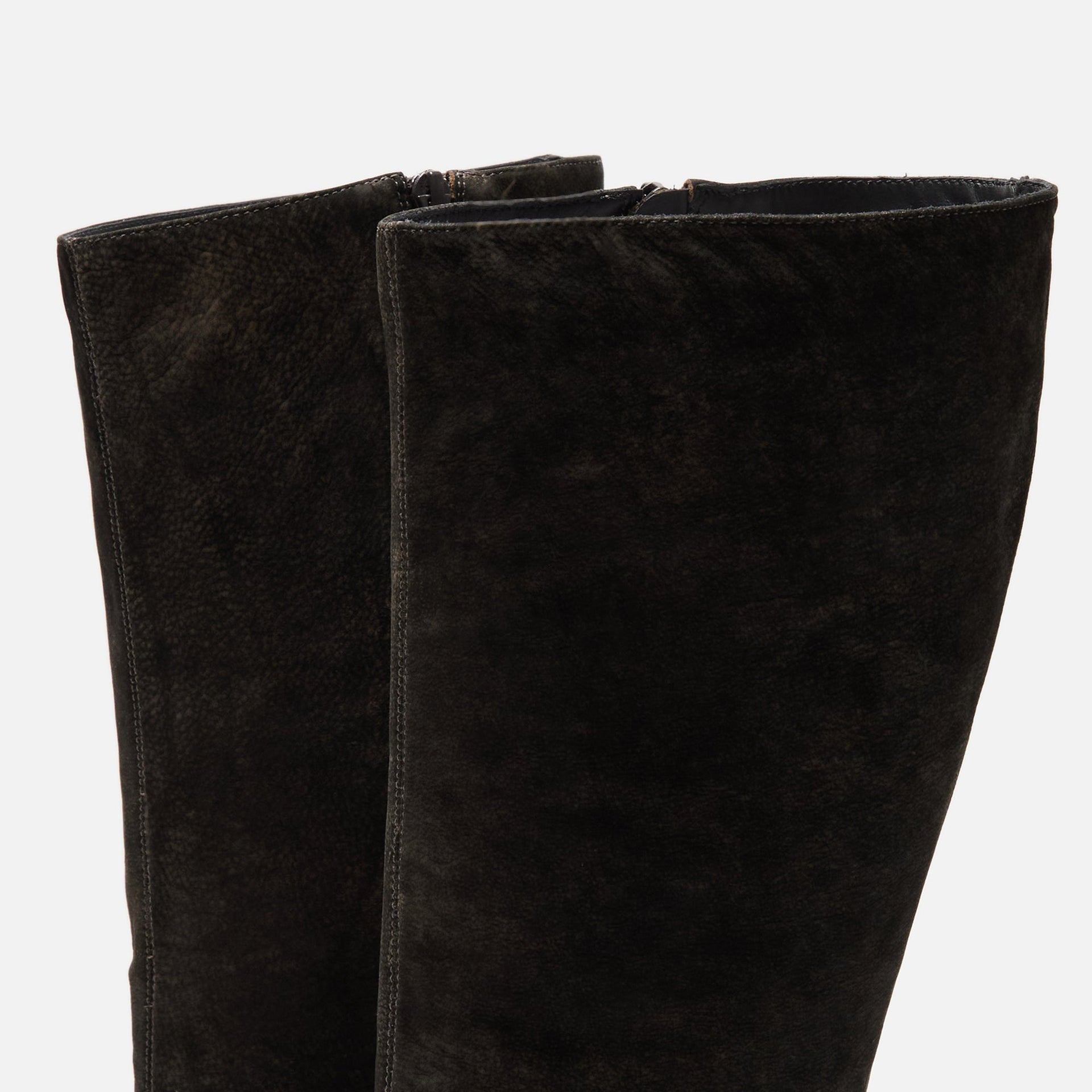 Black Suede Studio Grand 100 Boot - Brown Distressed Nubuck