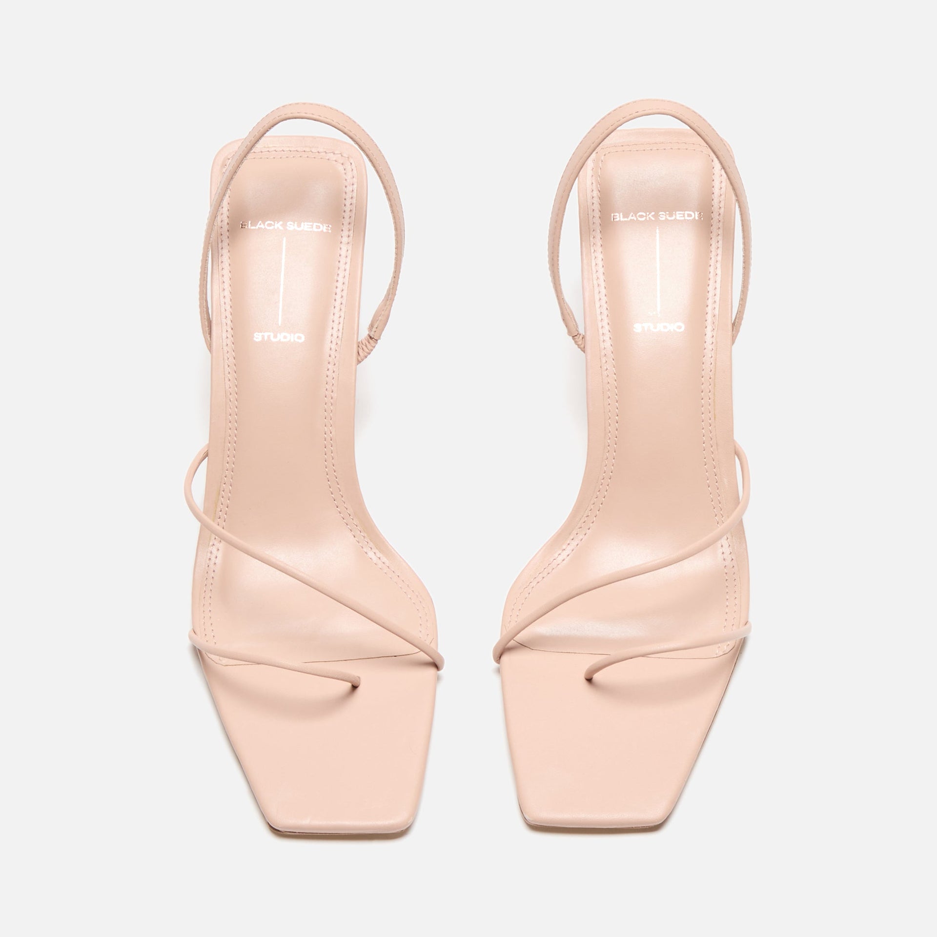 Sandale Studio Iris 65 en daim noir - Vieux rose / Nappa