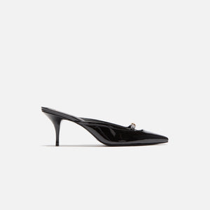 Black Suede Studio Moon 65 Mule - Black Patent