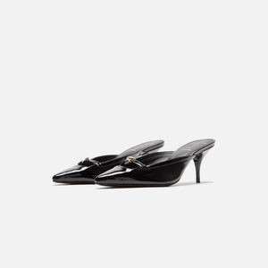 Black Suede Studio Moon 65 Mule - Black Patent