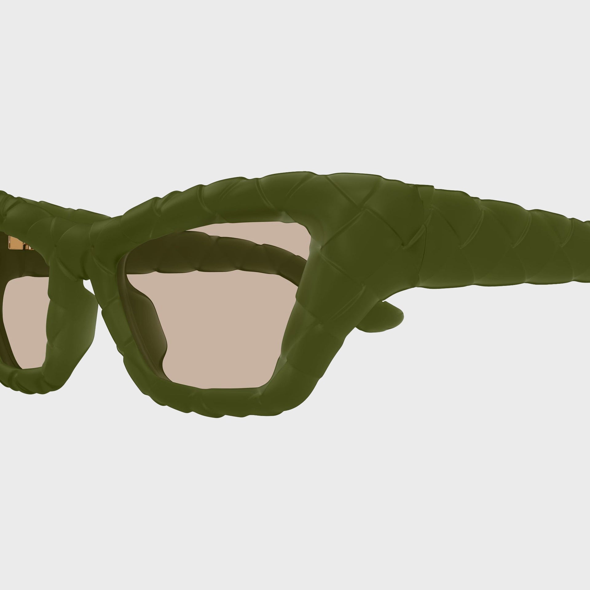 Bottega Veneta Bio Injection Sunglasses - Green / Grey
