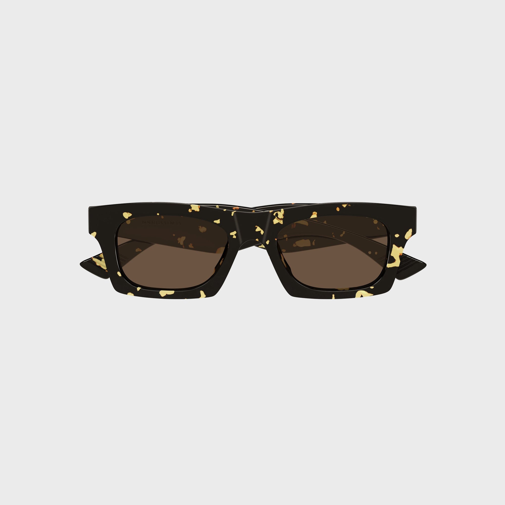 Bottega Veneta Recycled Acetate Rectangle Sunglasses - Havana