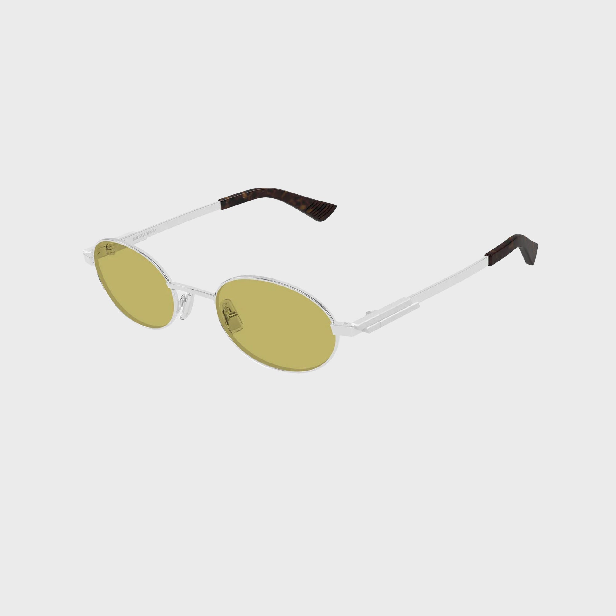 Bottega Veneta BV1470S Classic Oval Sunglasses - Gold / Brown