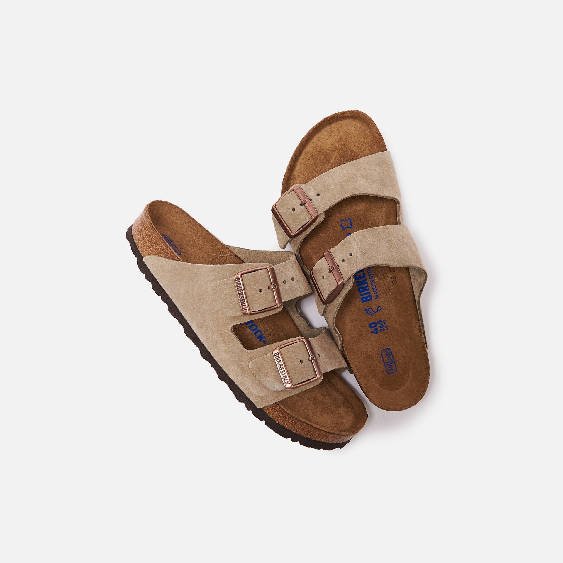 Birkenstock Arizona Semelle Souple En Daim - Taupe