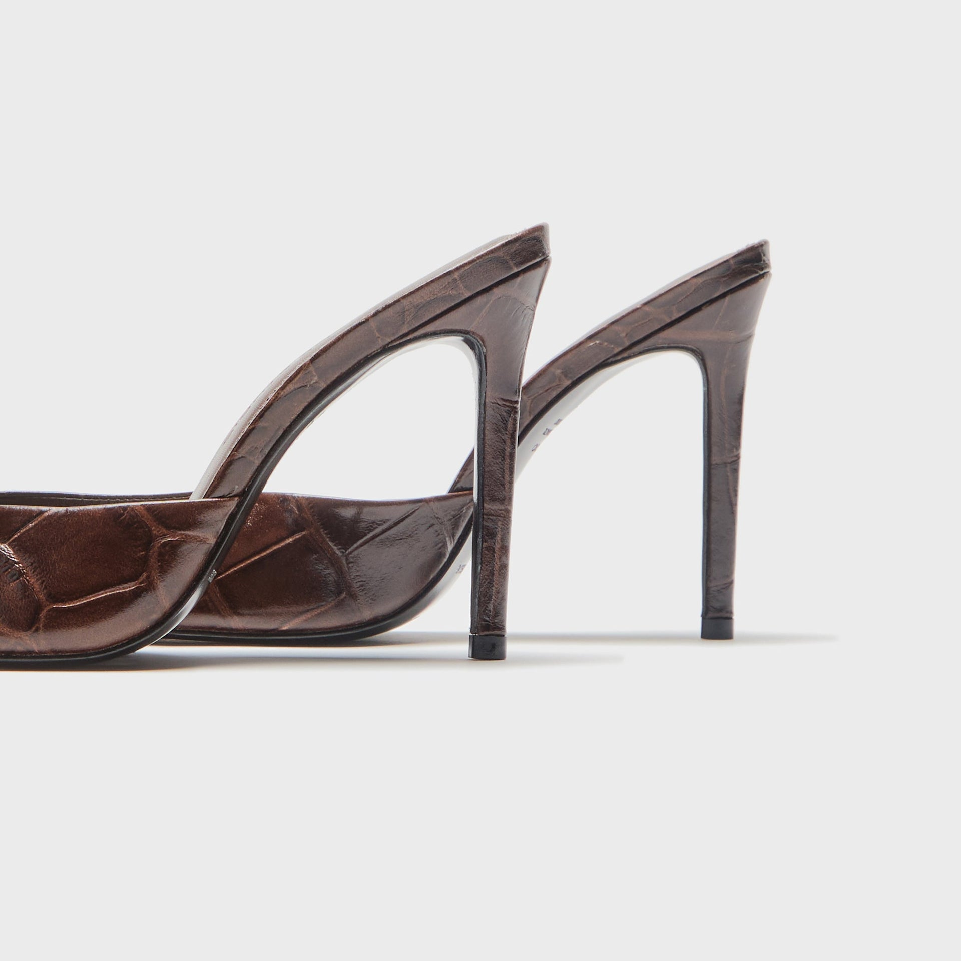 Black Suede Studio Brea - Brown Croc Leather