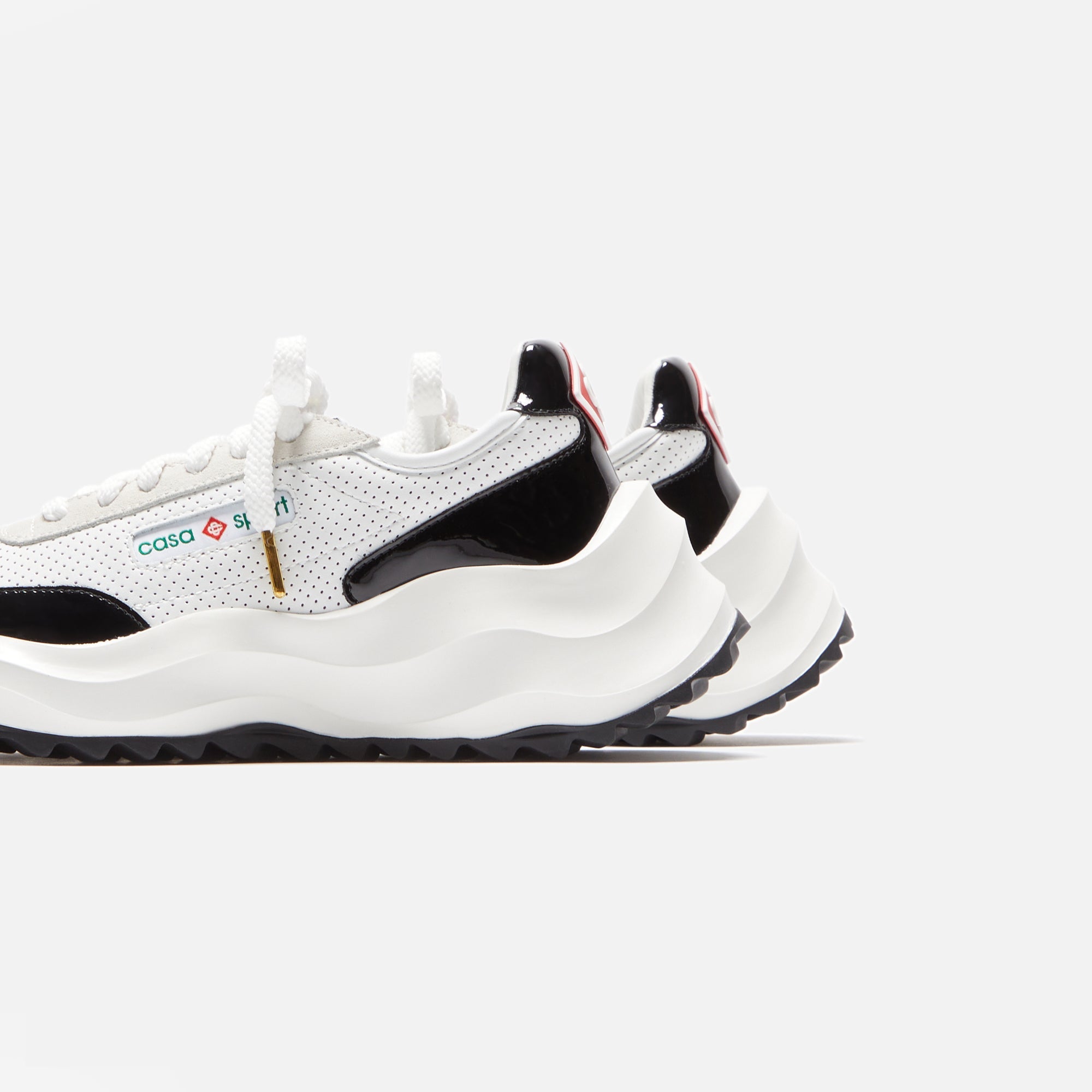 Casablanca Atlantis Sneaker Leather - White / Black – Kith Europe