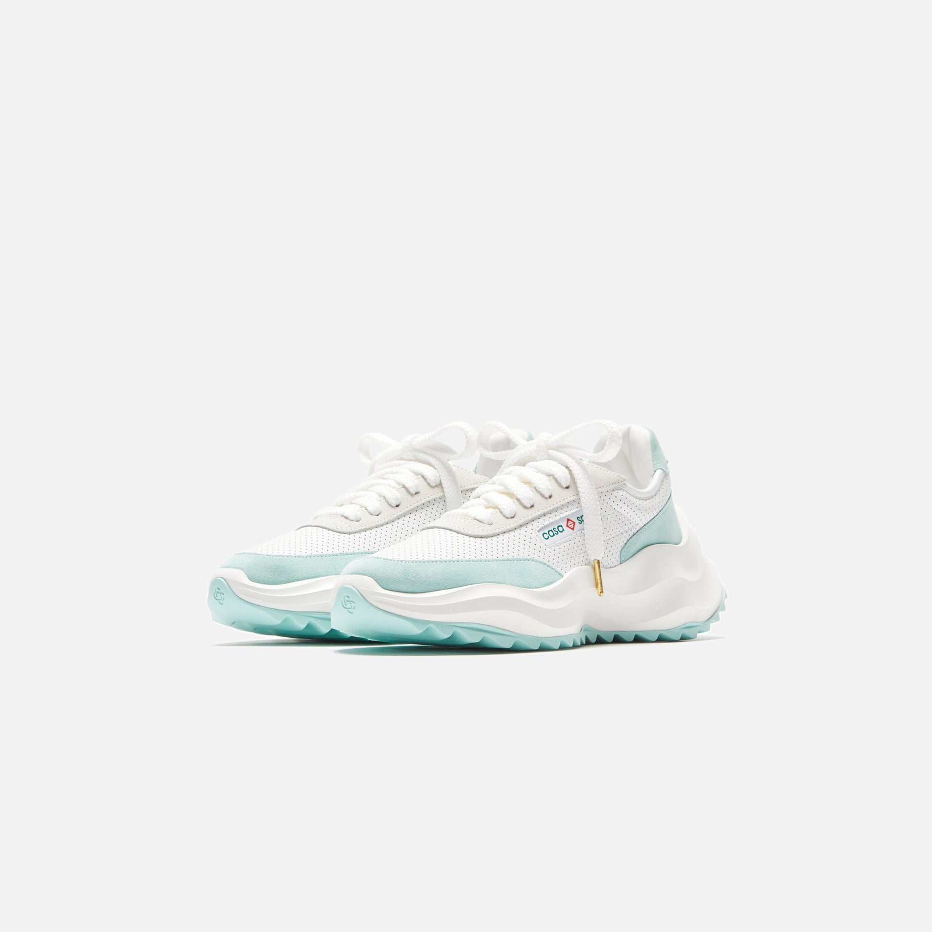 Casablanca Atlantis Leather Sneaker - White / Mint