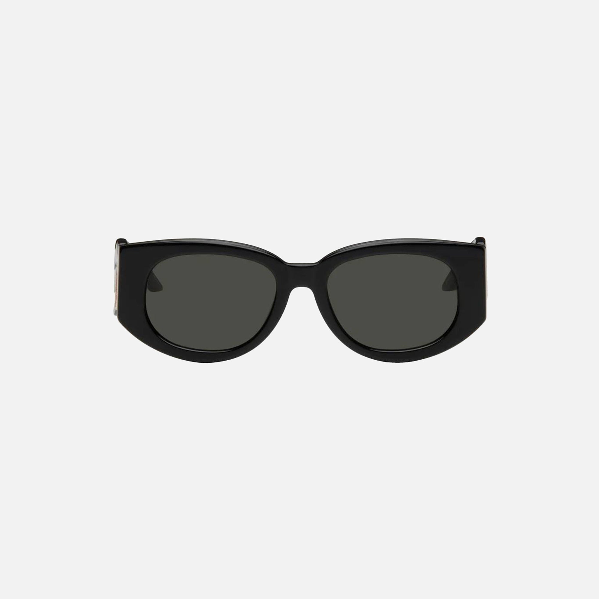 【関税込み】Wave Sunglasses - Casablanca - Acetate - Black Casablanca Acetate & Metal Oval Wave Sunglasses - Black