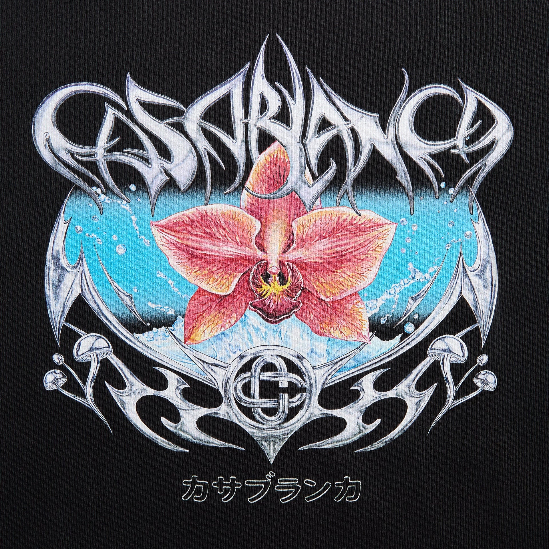 Casablanca Blades Printed Oversized Tee Jersey - Black