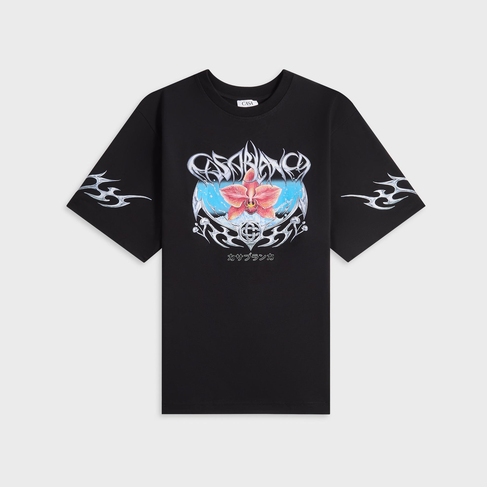 Casablanca Blades Printed Oversized Tee Jersey - Black