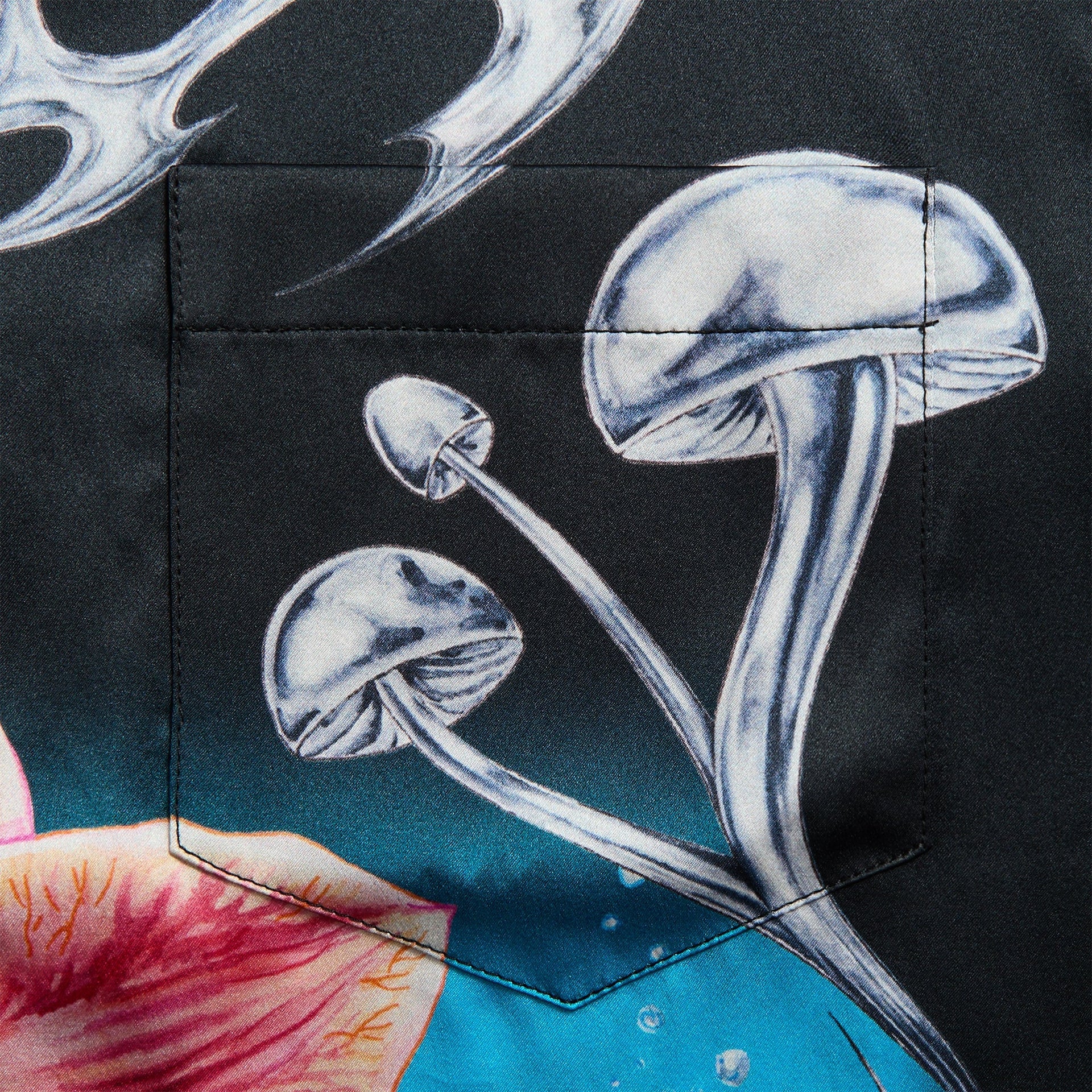 Casablanca Cuban Collar Short Sleeve Shirt - Black