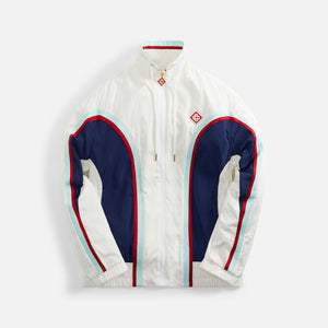 Casablanca Side Panelled Shell Suit Track Jacket - White / Red / Navy