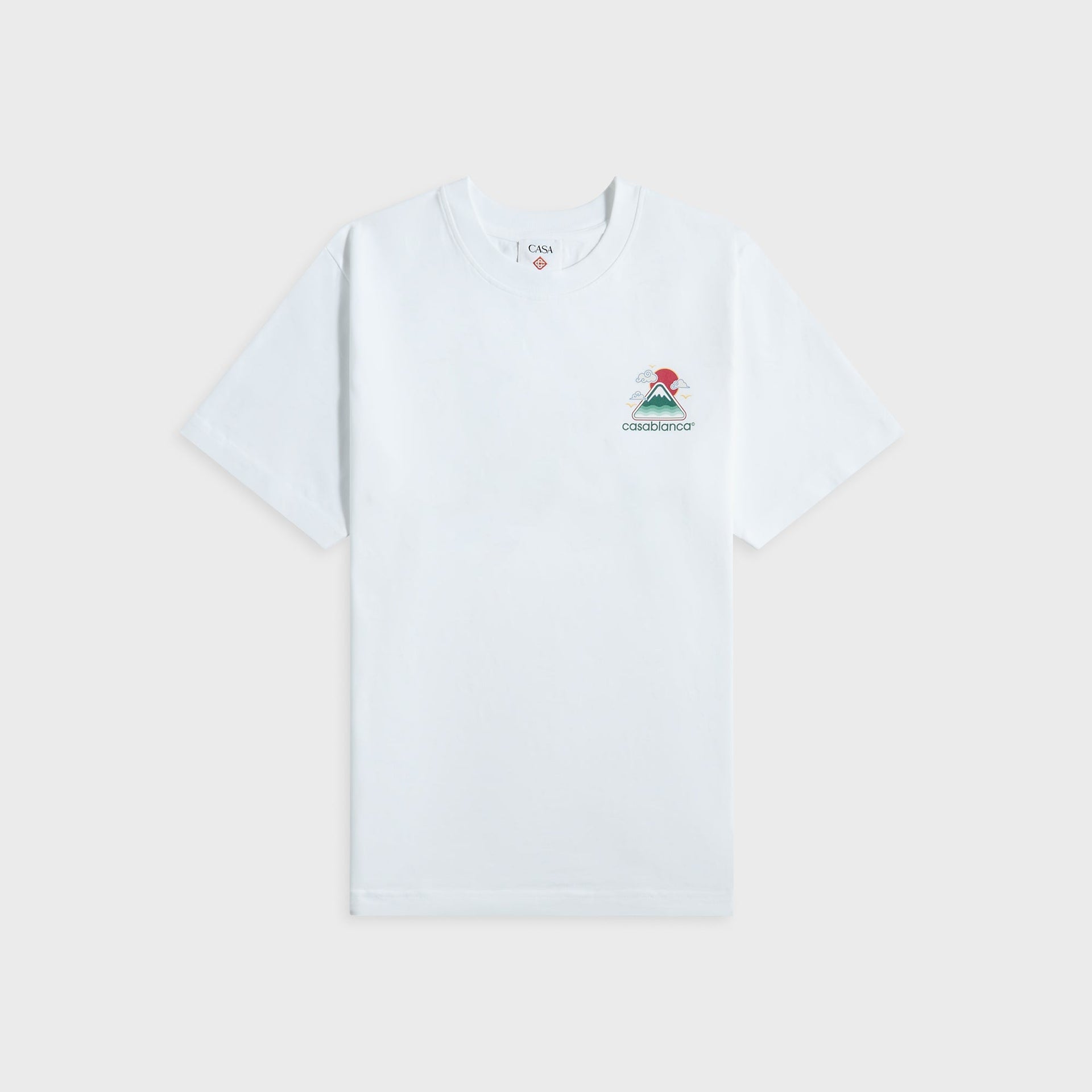 Casablanca Montagne Ondul√©e Screen Printed Tee in White