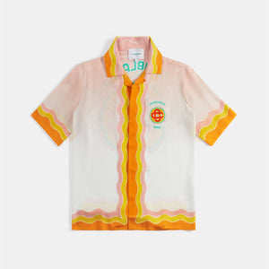 Casablanca Rainbow Monogram Cuban Collar Printed Silk - Multicolour