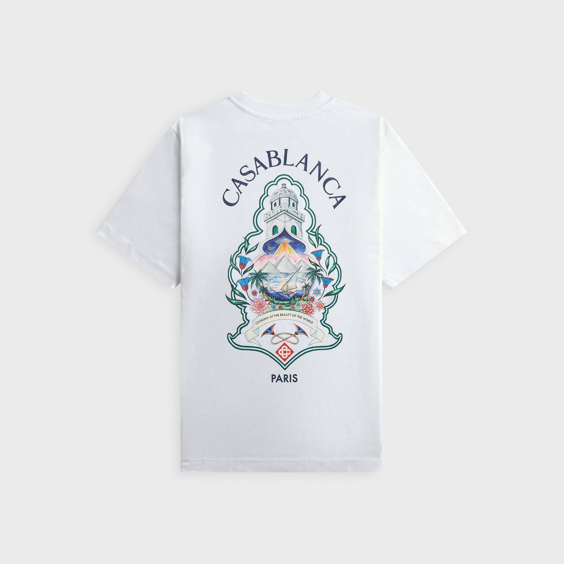 Casablanca Hotel Emblem Short Sleeve Tee - White
