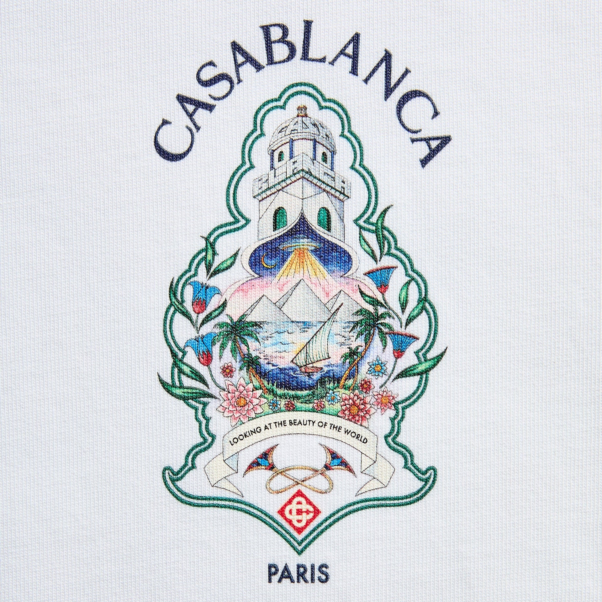 Casablanca Hotel Emblem Short Sleeve Tee - White