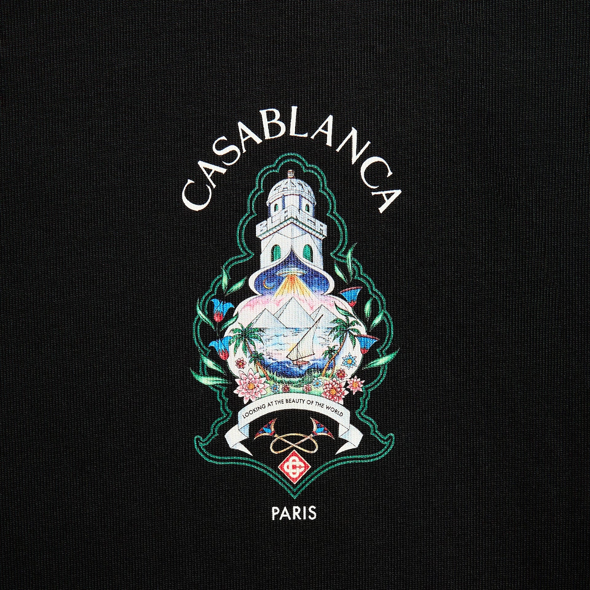 Casablanca Hotel Emblem Short Sleeve Tee - Black