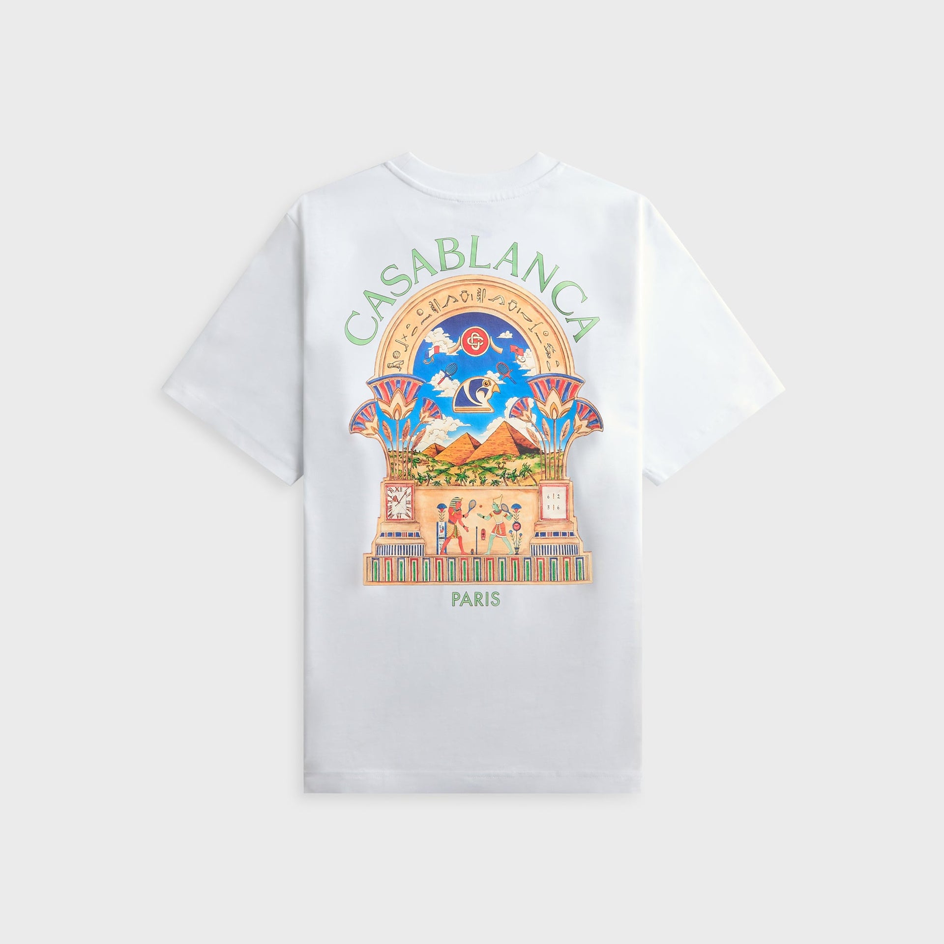 Casablanca Egyptian L'Arche Short Sleeve Tee - White