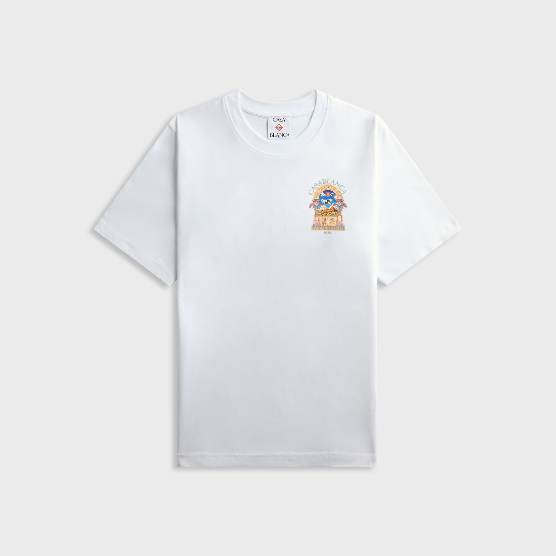 Casablanca Egyptian L'Arche Short Sleeve Tee - White