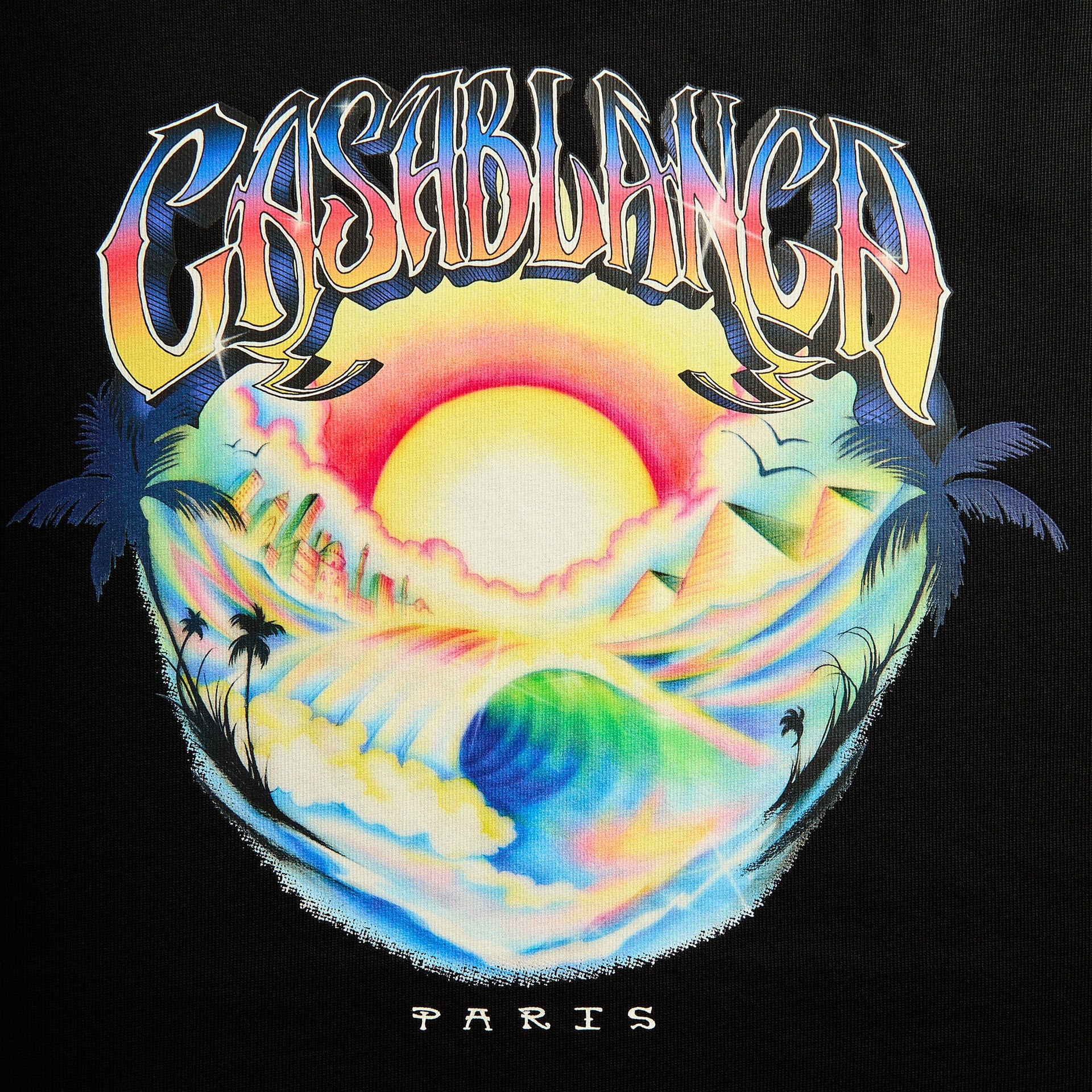 Casablanca Airspray Oversized Short Sleeve Tee - Black