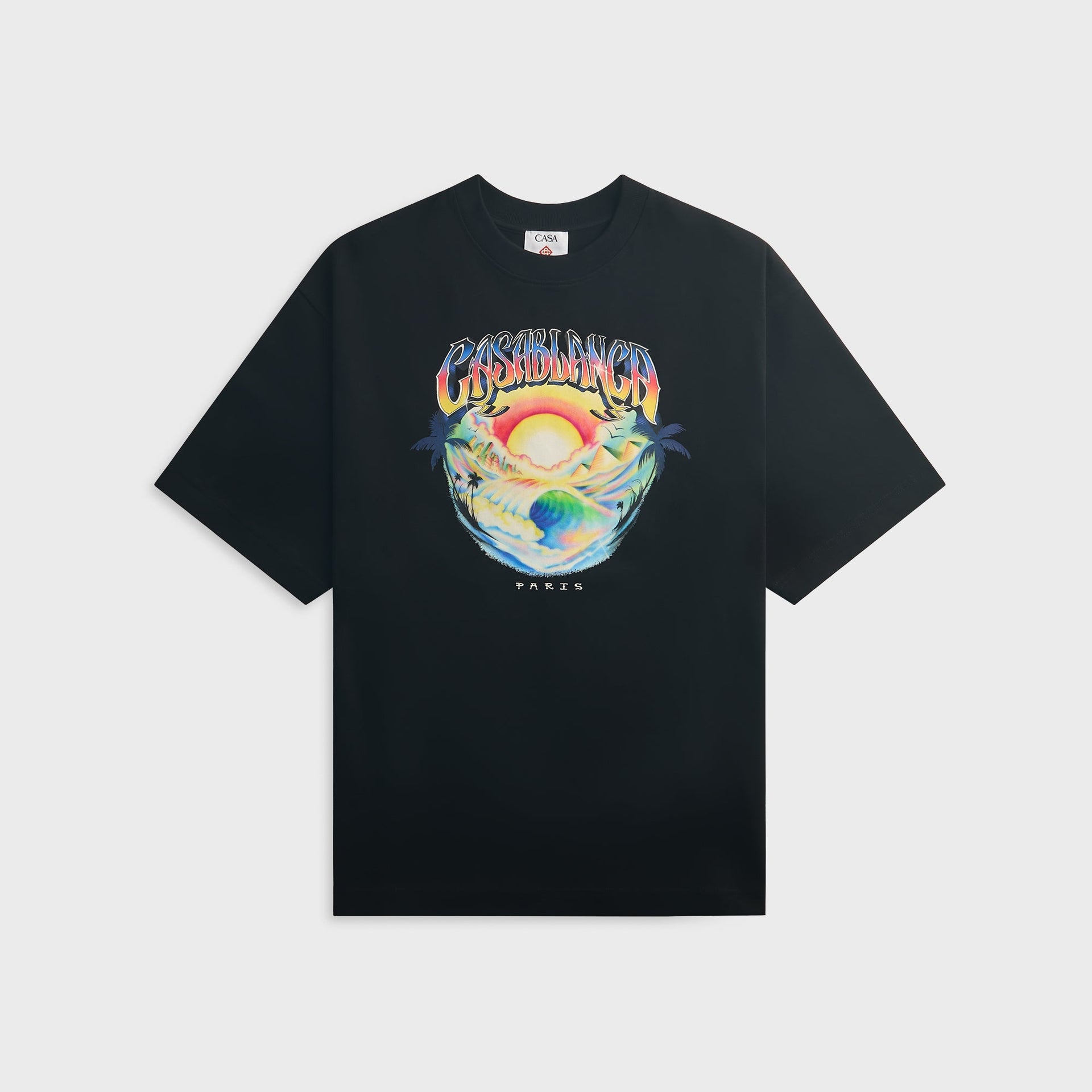 Casablanca Airspray Oversized Short Sleeve Tee - Black