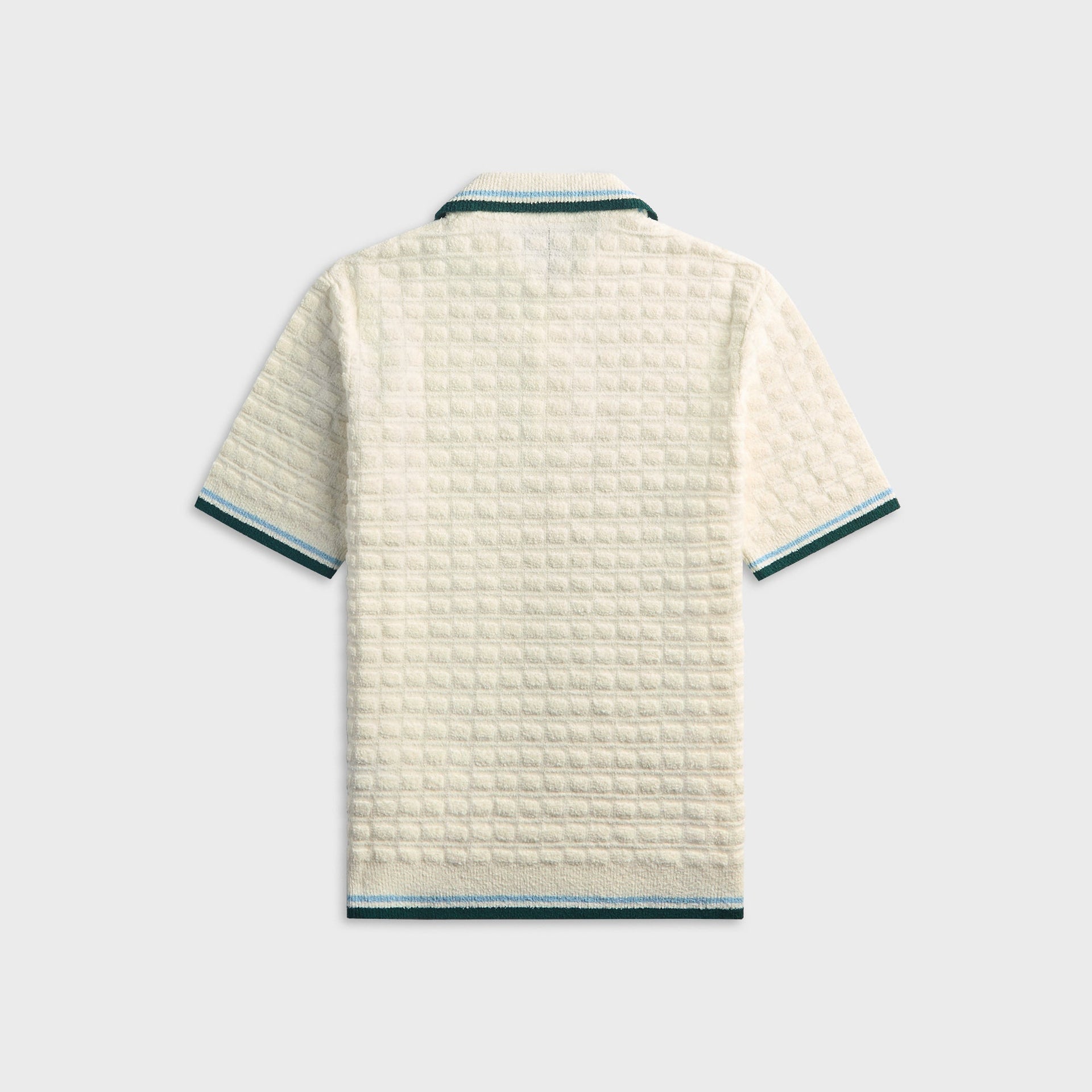 Casablanca Boucle Short Sleeve Polo Shirt - White