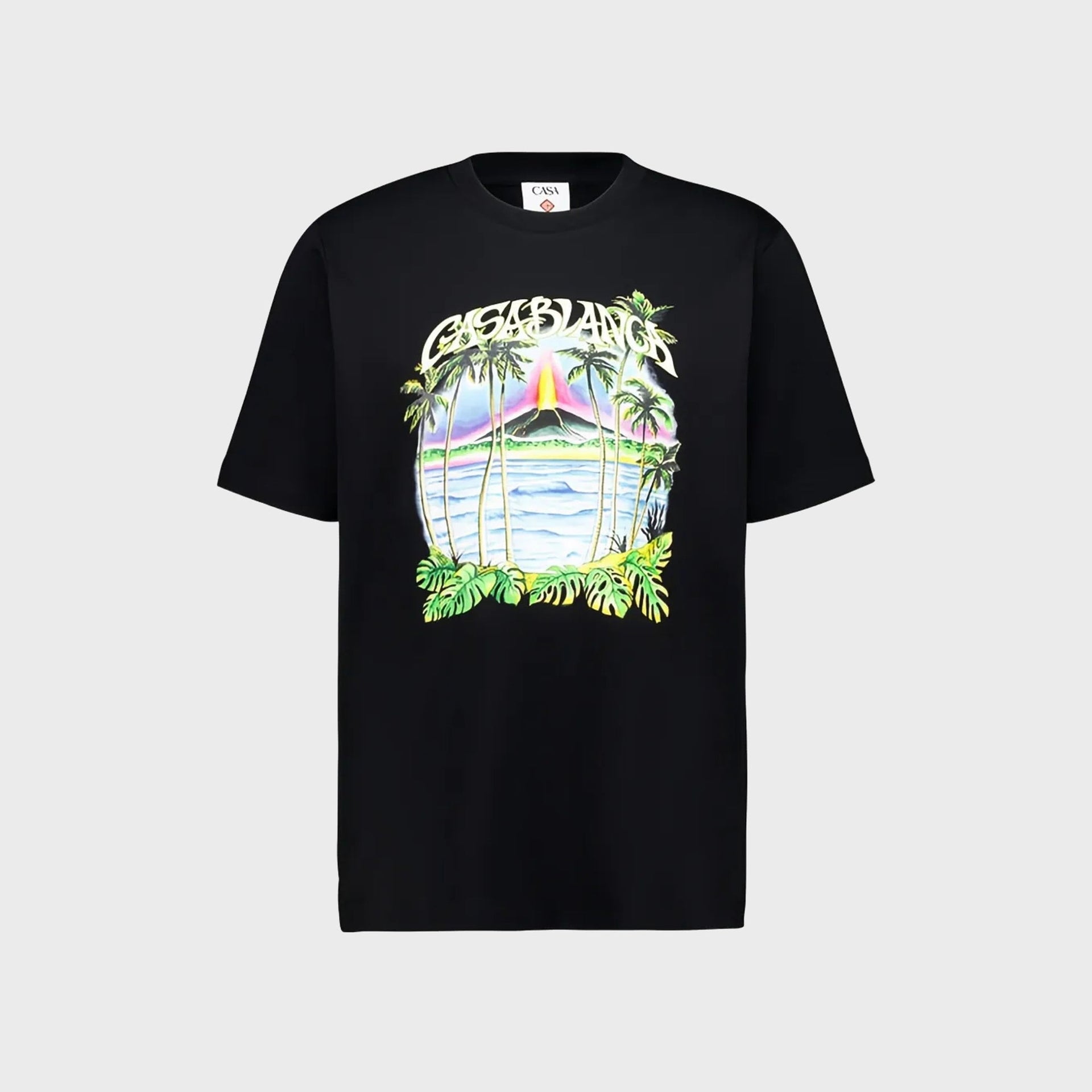 Casablanca Volcano Print Tee - Black