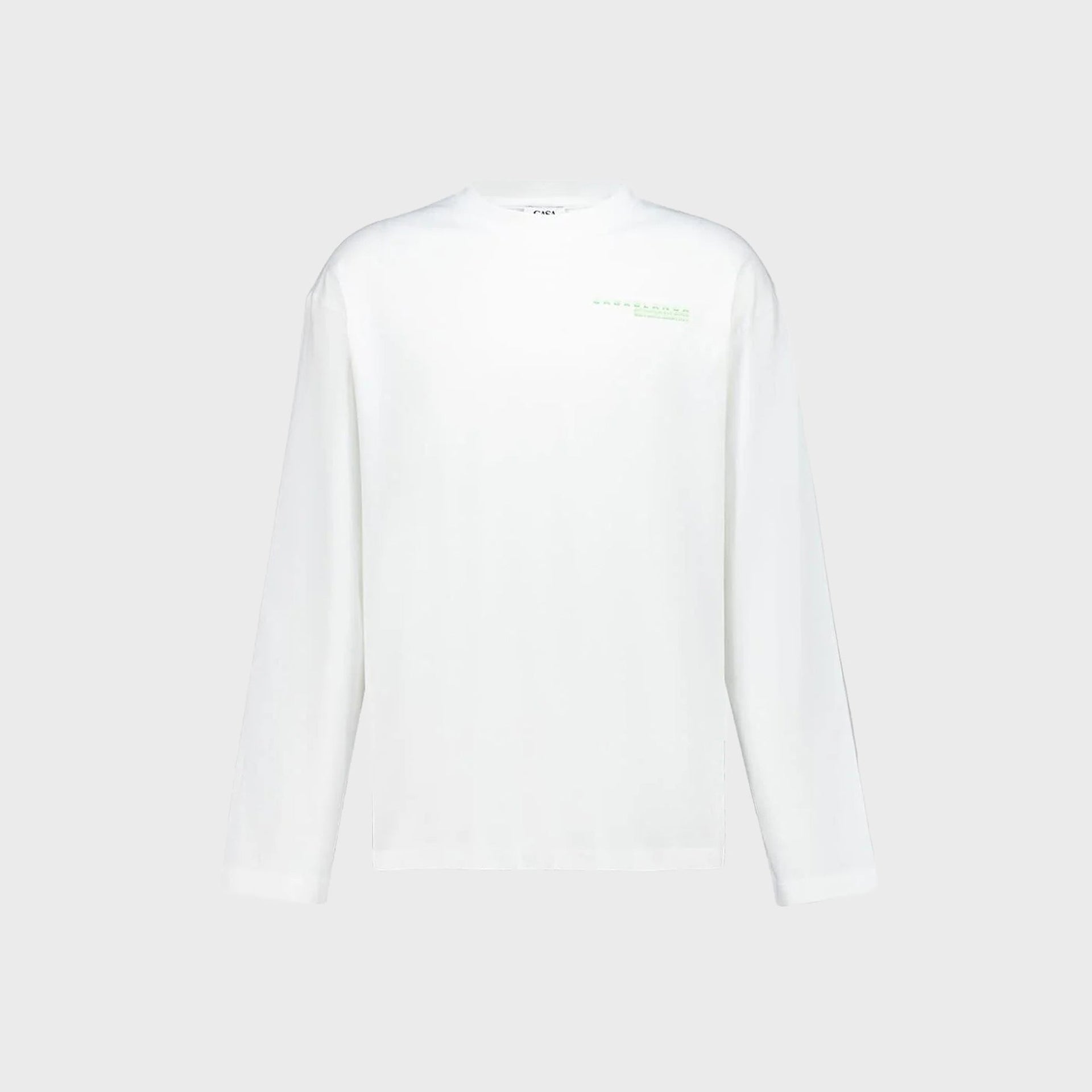 Casablanca Glitch Orchid Long Sleeve Tee - Bright White