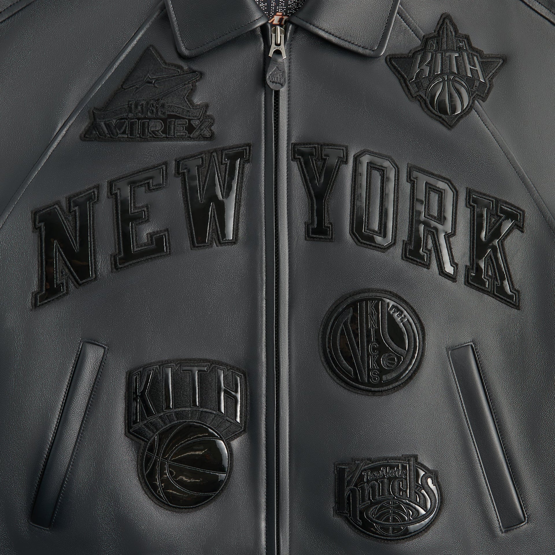 Kith & AVIREX for the New York Knicks Madison Square Garden Icon Jacket - Black - PH