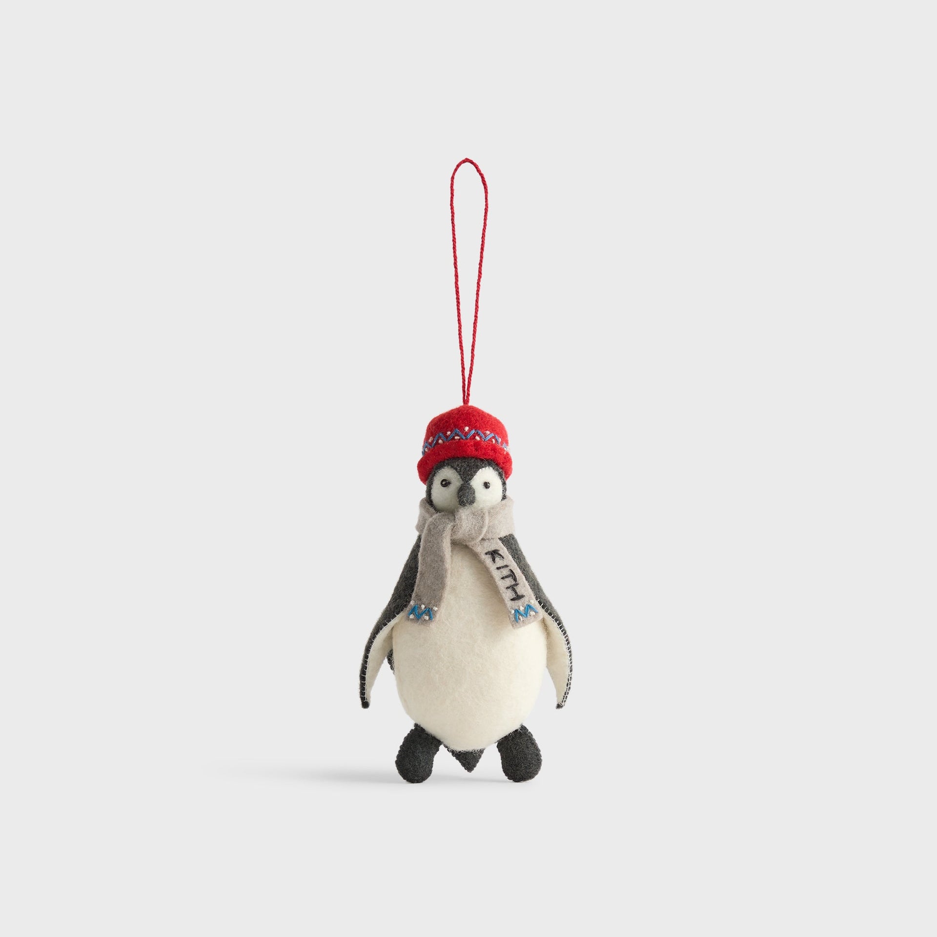 Kithmas for Craftspring Penguin Ornament - Grey / Red