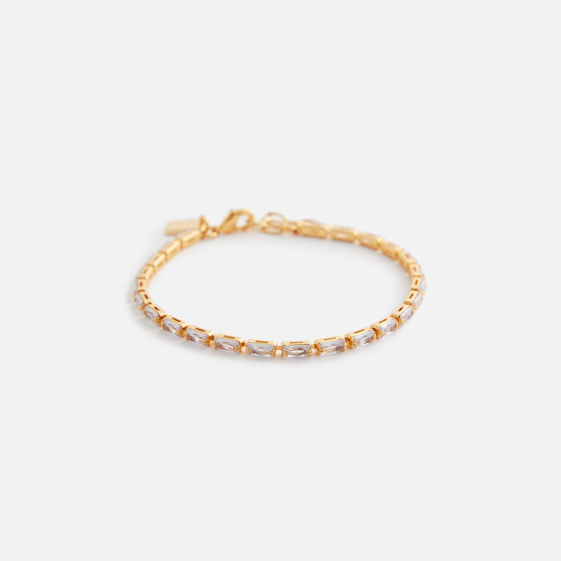 Crystal Haze Mini Baguette Bracelet - Clear