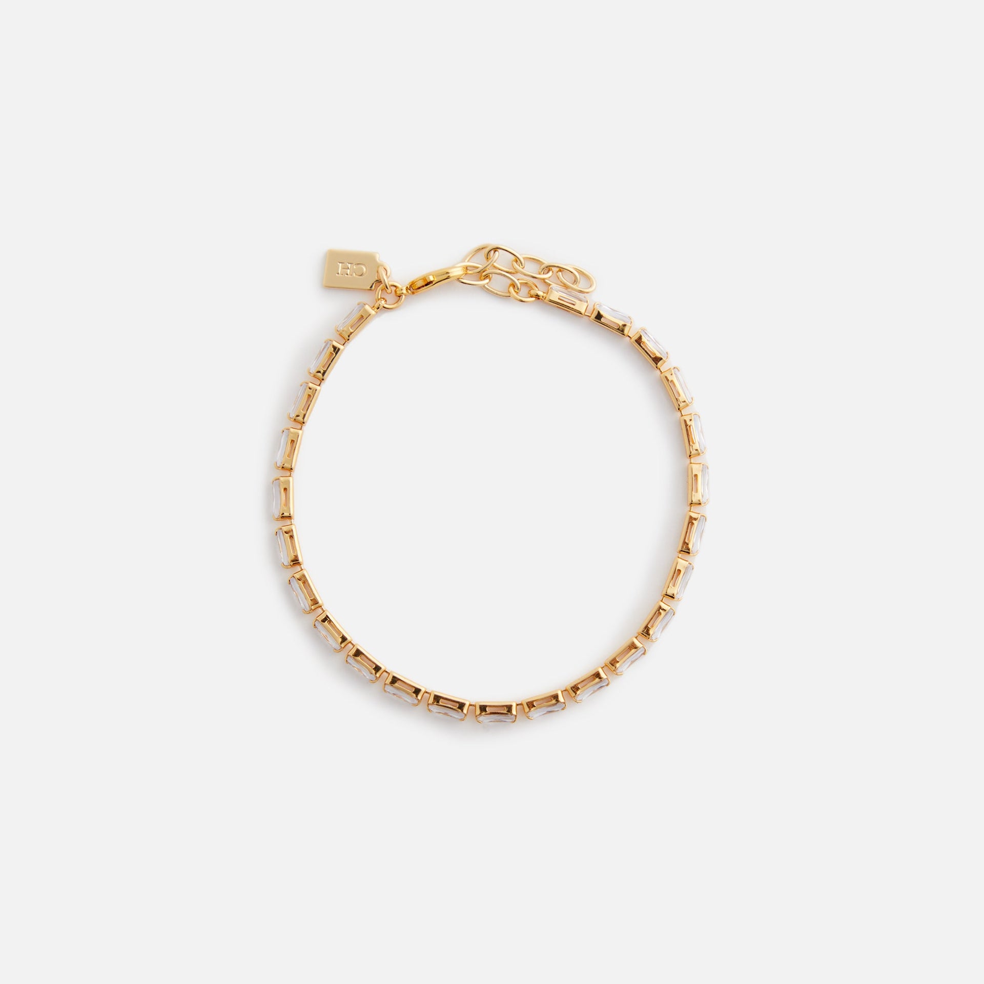 Crystal Haze Mini Baguette Bracelet - Clear