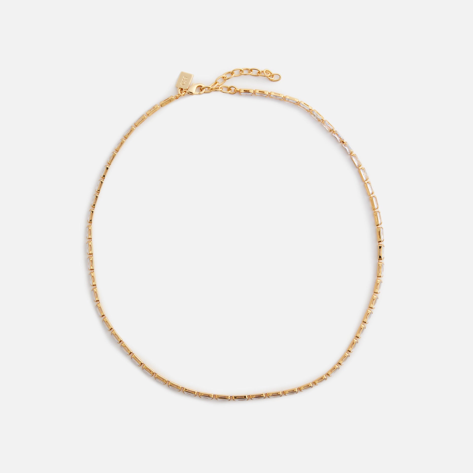 Crystal Haze Mini Baguette Choker - Clear