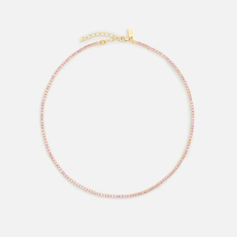 Crystal Haze Mini Serena Necklace - Pink