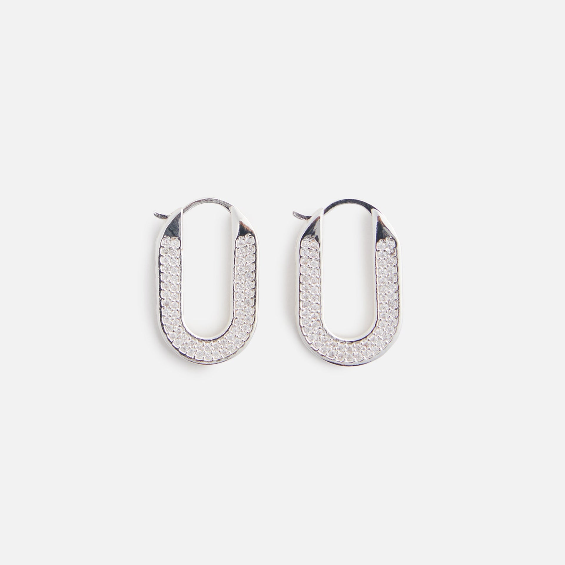 Crystal Haze Travel Gift Hoops  - Silver